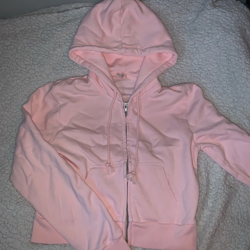 Brandy Melville Pink Zip Up Jacket